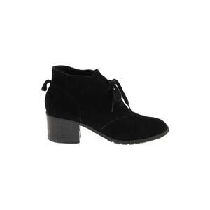 Susina‎ Black 7M Suede Leather Upper Lace-Up Chunky Heel Womens Boots
